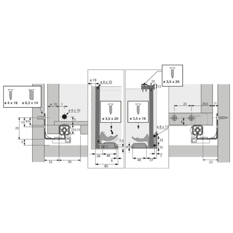 glisiere quadro 25 tehnic