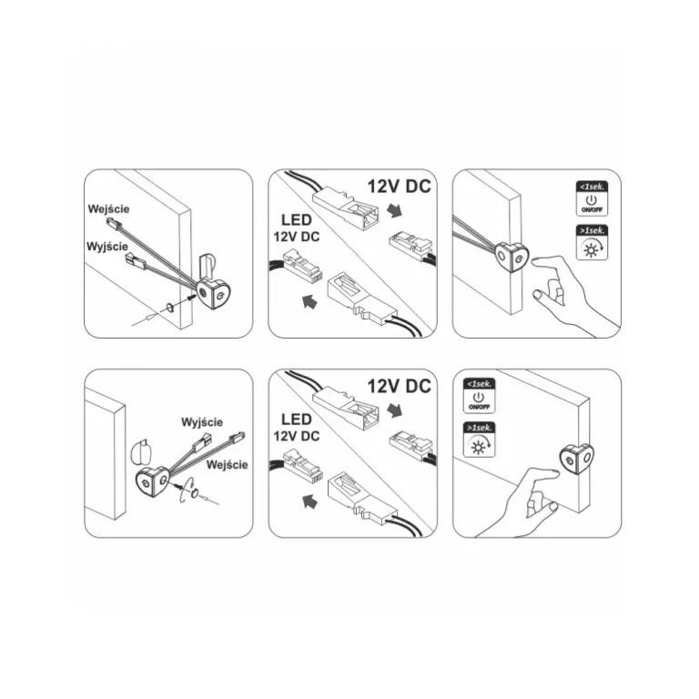 Comutator touch Angle banda led