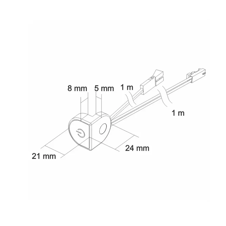 Comutator touch benzi led