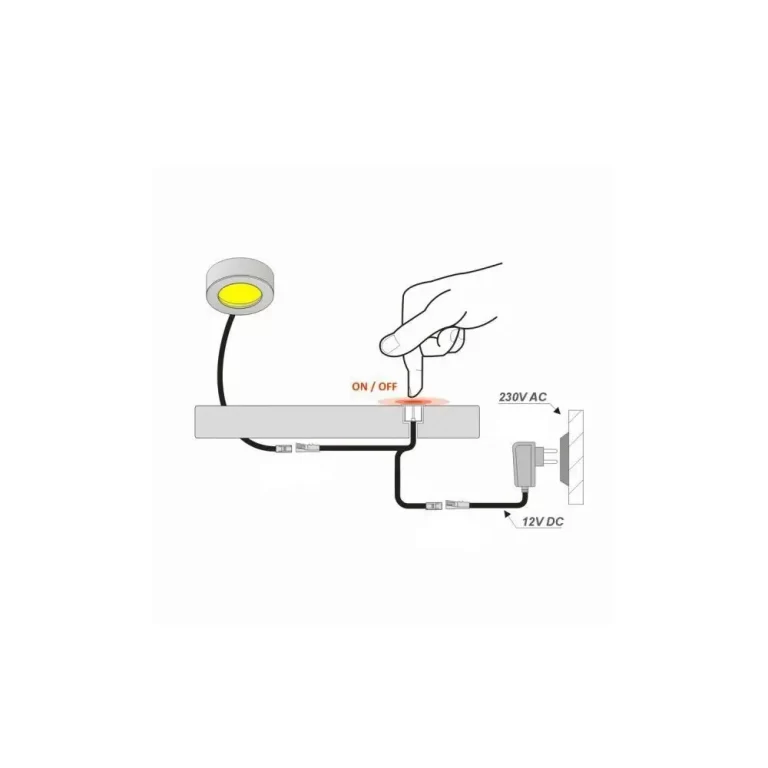 Comutator touch pentru benzi led