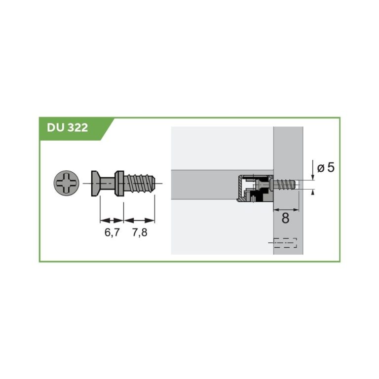 tija cu prindere prin insurubare DU 322